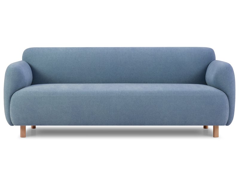Диван прямой Пайпел-3 Bucle Blue